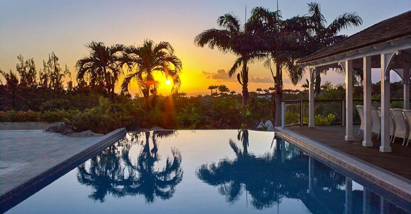 Waterfalls-private-pool-to-sunset