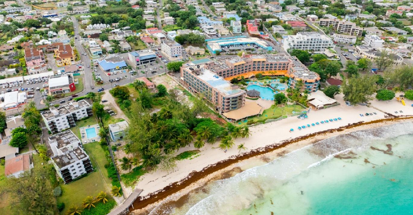 Accra beachfront aerial
