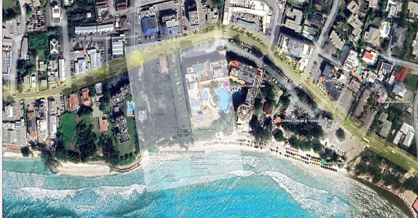 Accra plan over Google earth