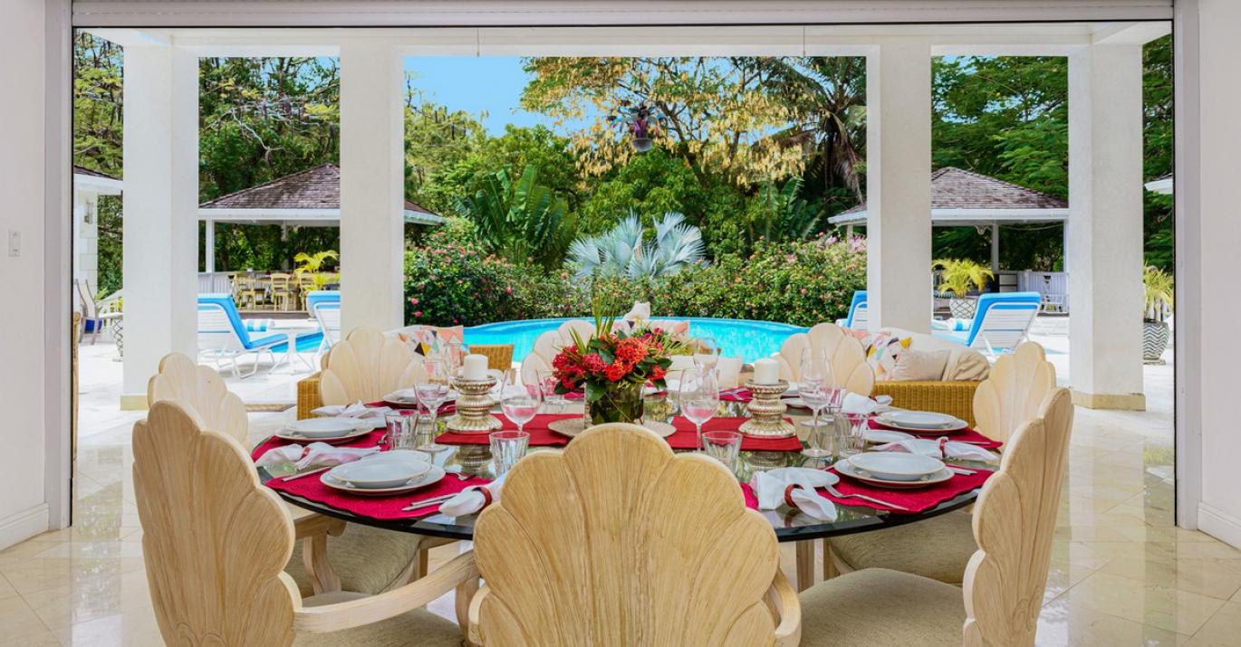 Sandy Lane House Coconut Cottage Dining View