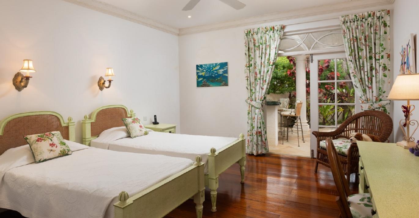 Twin Palms bedroom to patio