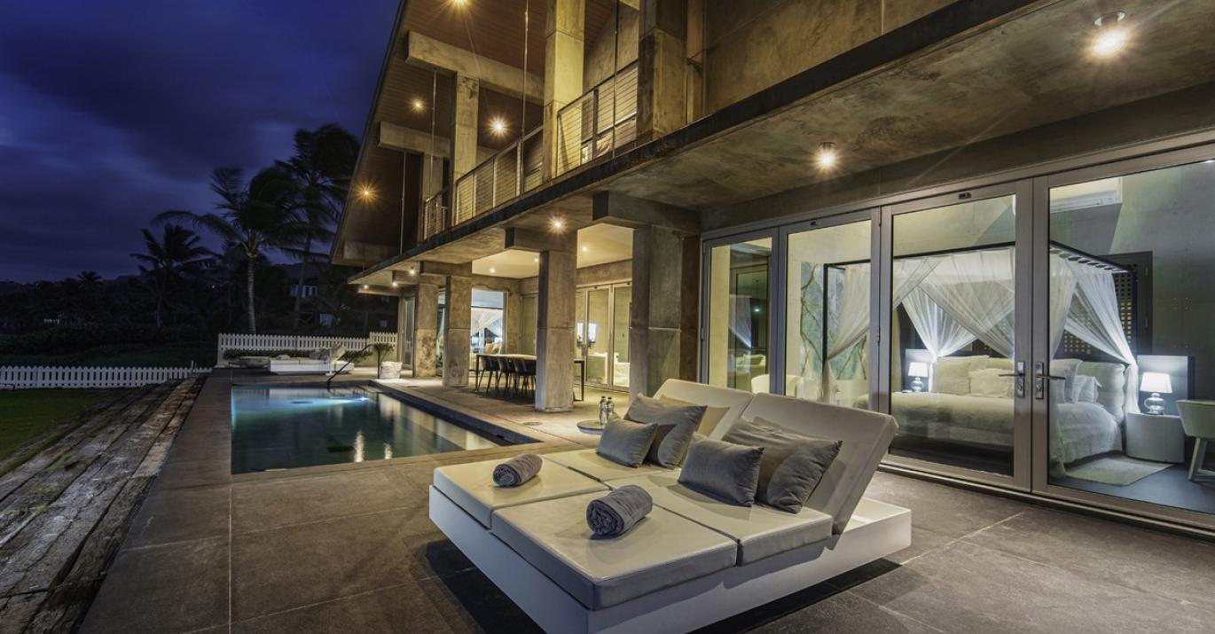 Zazen Pool Deck at Night