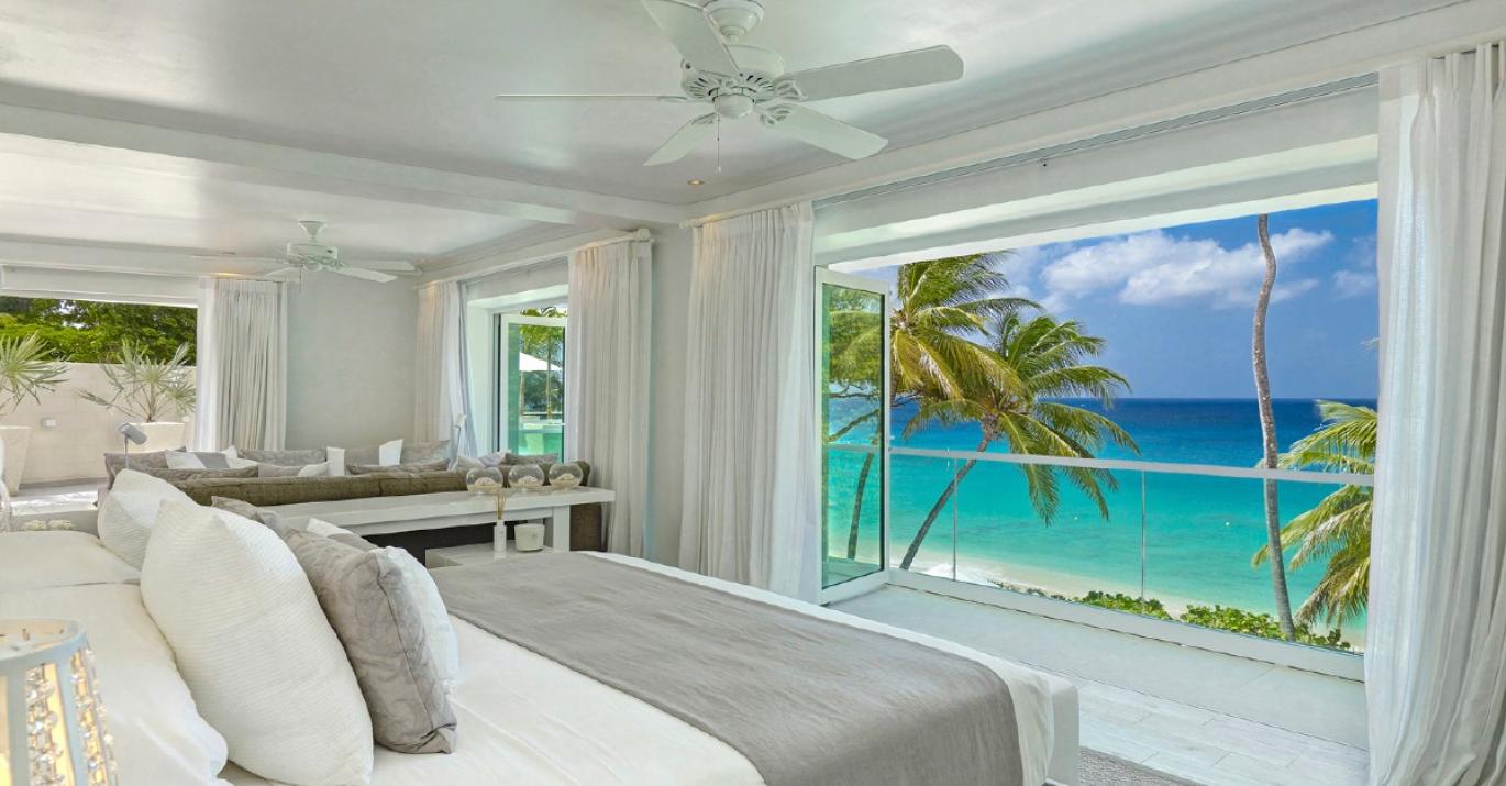 footprints beachfront villa primary suite