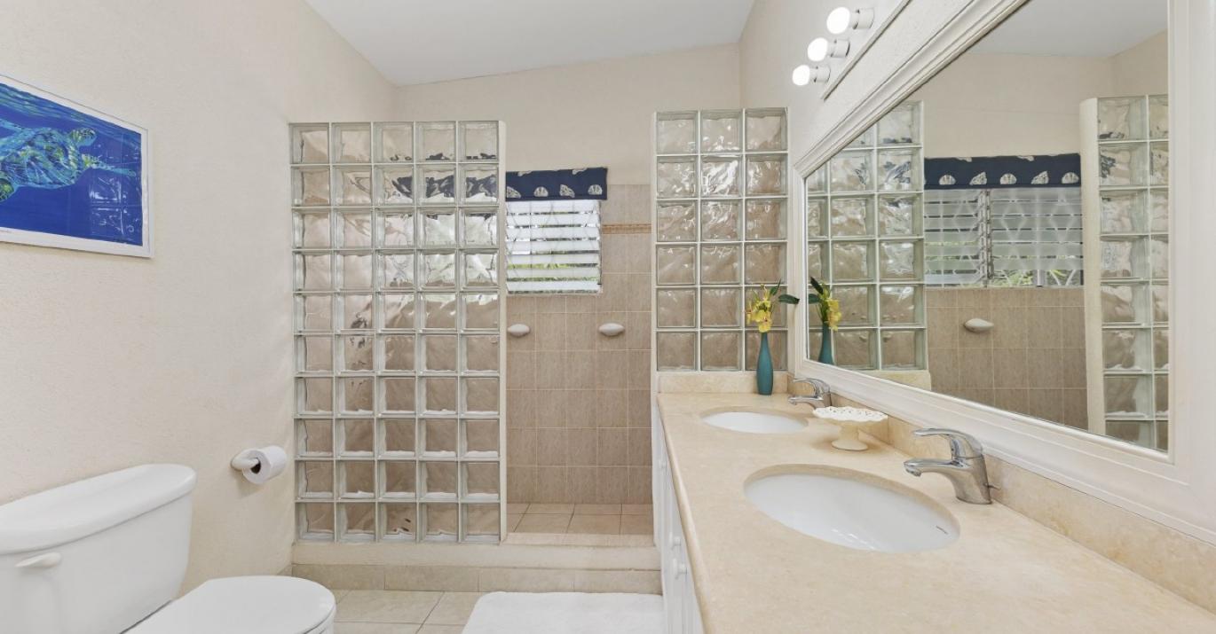 sunset cherry 82 master bathroom