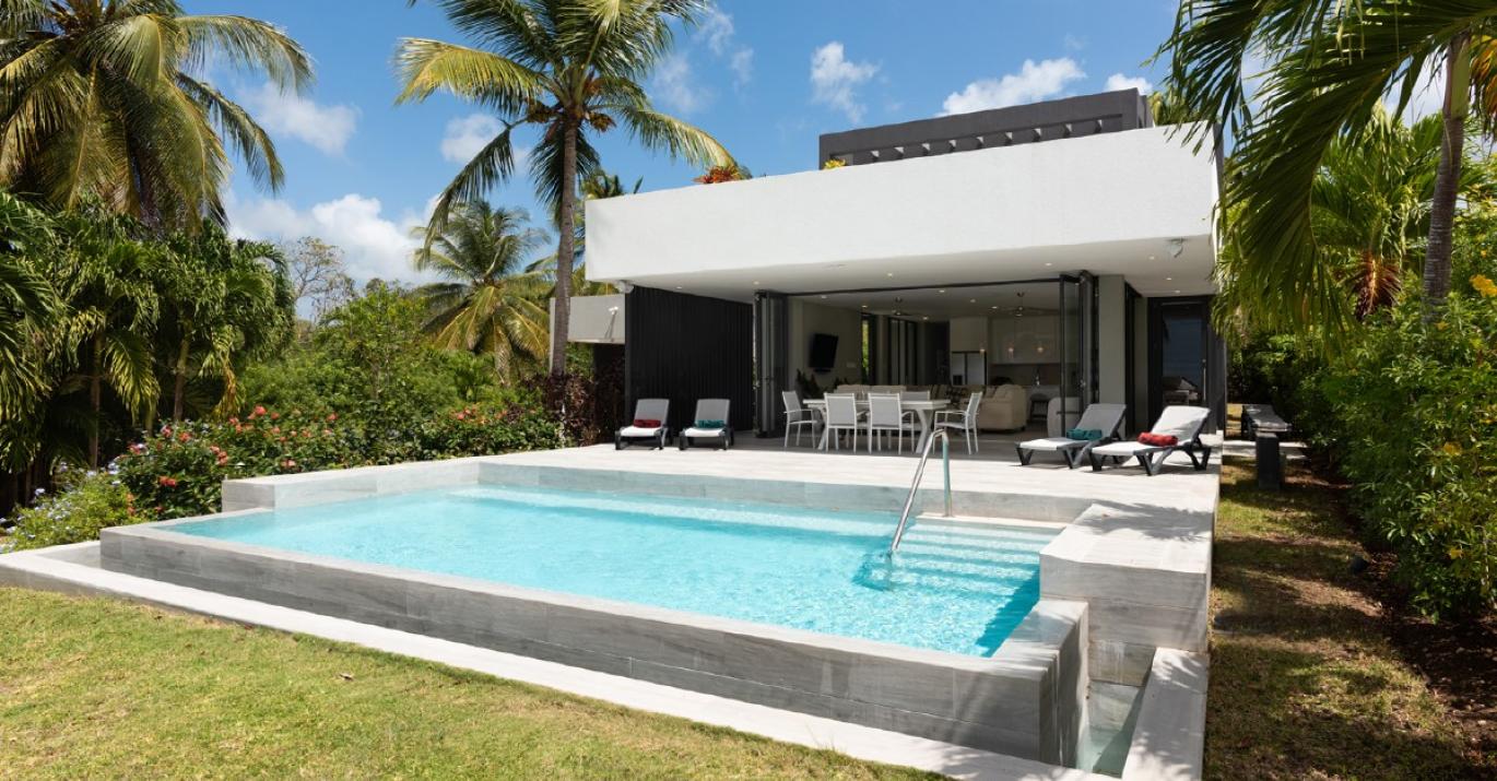 virgo pool from garden