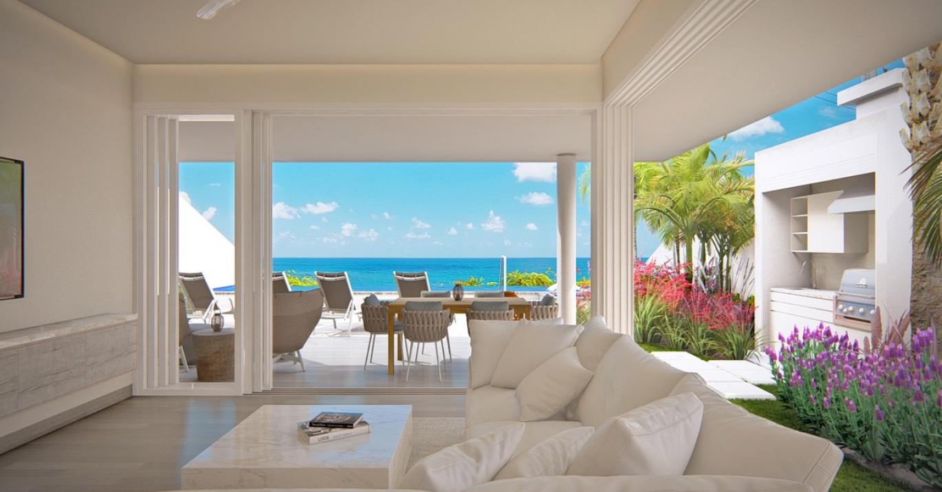 Hillside Villa 2Bed Oceanfront Living Interior 2 Skeetes Bay St Philip Barbados 