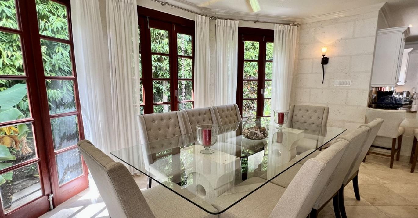 Claridges 10 Townhouse Dining Room Gated Resort Gibbs Barbados                  