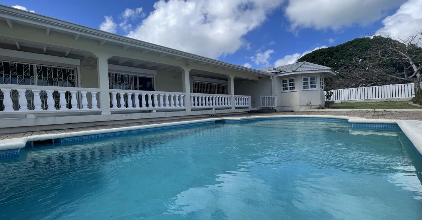 Maranatha Pool and Deck Overlooking Durants Golf Course Barbados                