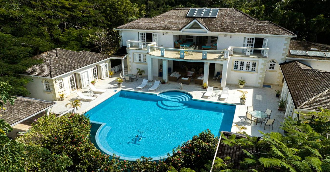 Aerial Sandy Lane House Coconut Cottage West Coast St James Barbados