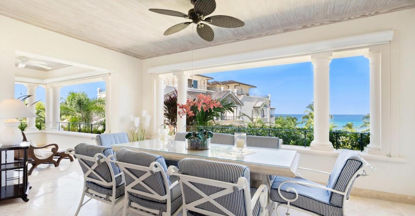 Schooner Bay 305 gated beachfront penthouse holiday rental Speightstown