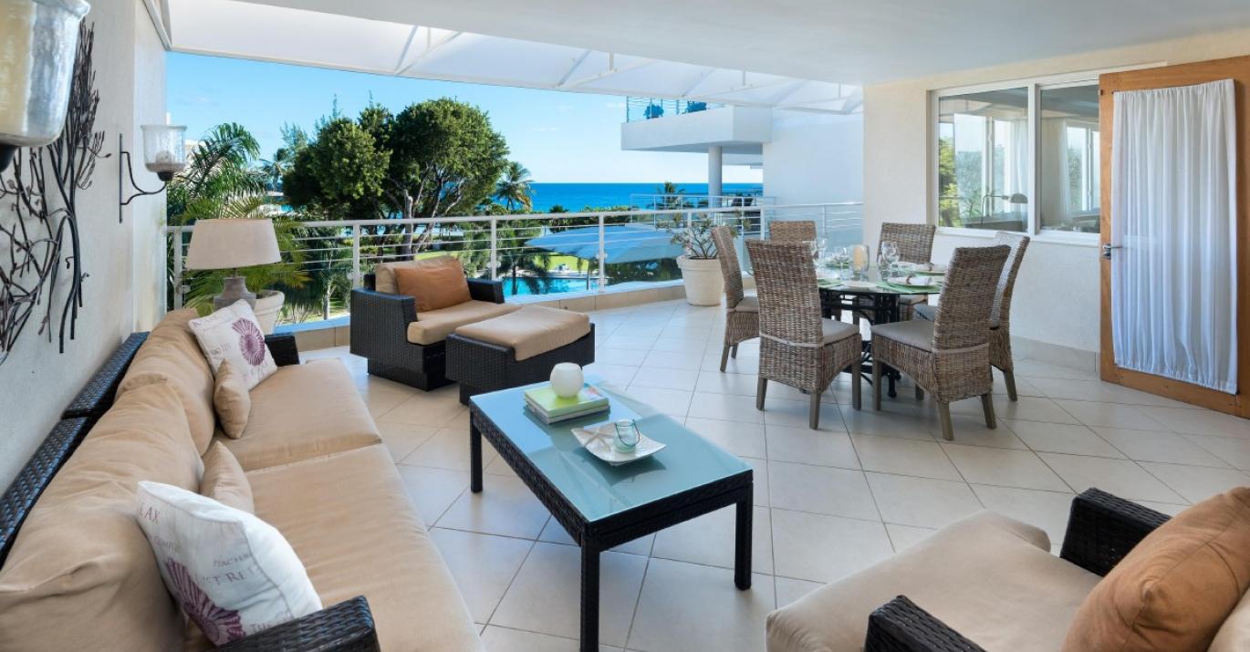 Palm Beach 408 2 Bedroom Beachfront Condominium for sale South Coast Barbados