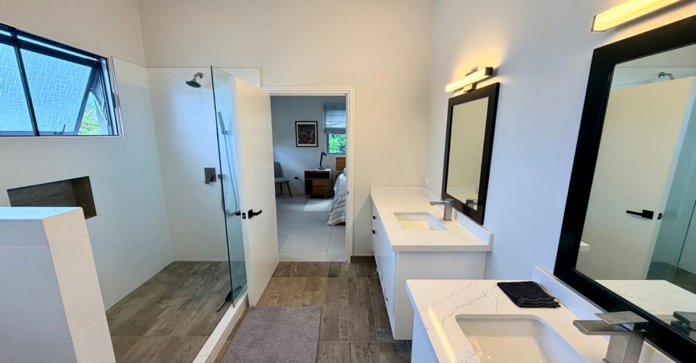 One Shermans primary bathroom