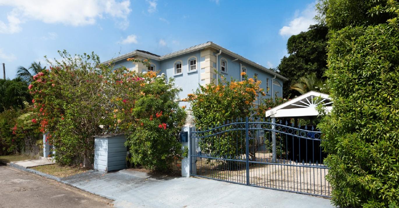 bajan blue gated entrance