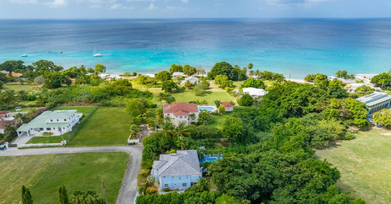bajan blue ocean aerial