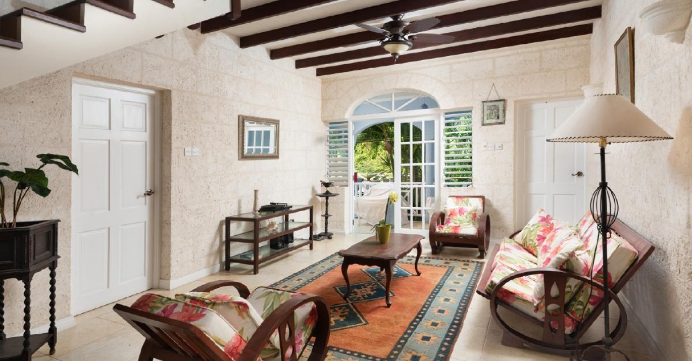 bajan blue downstairs living