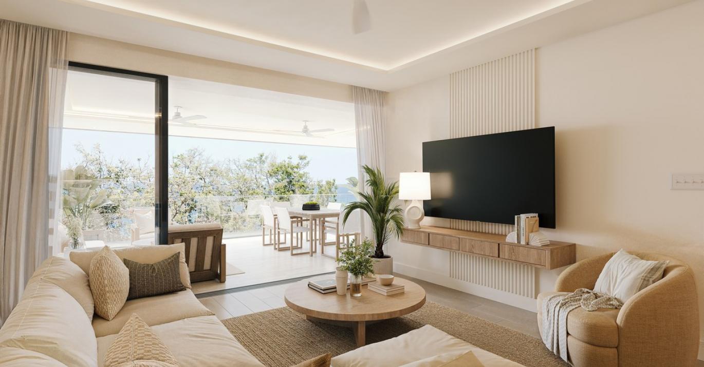 Ocean Blue 3 bed living