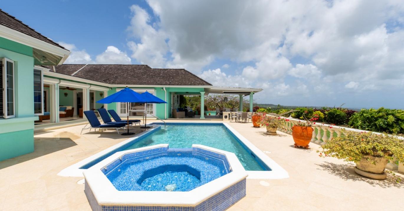 Windswept jacuzzi & pool