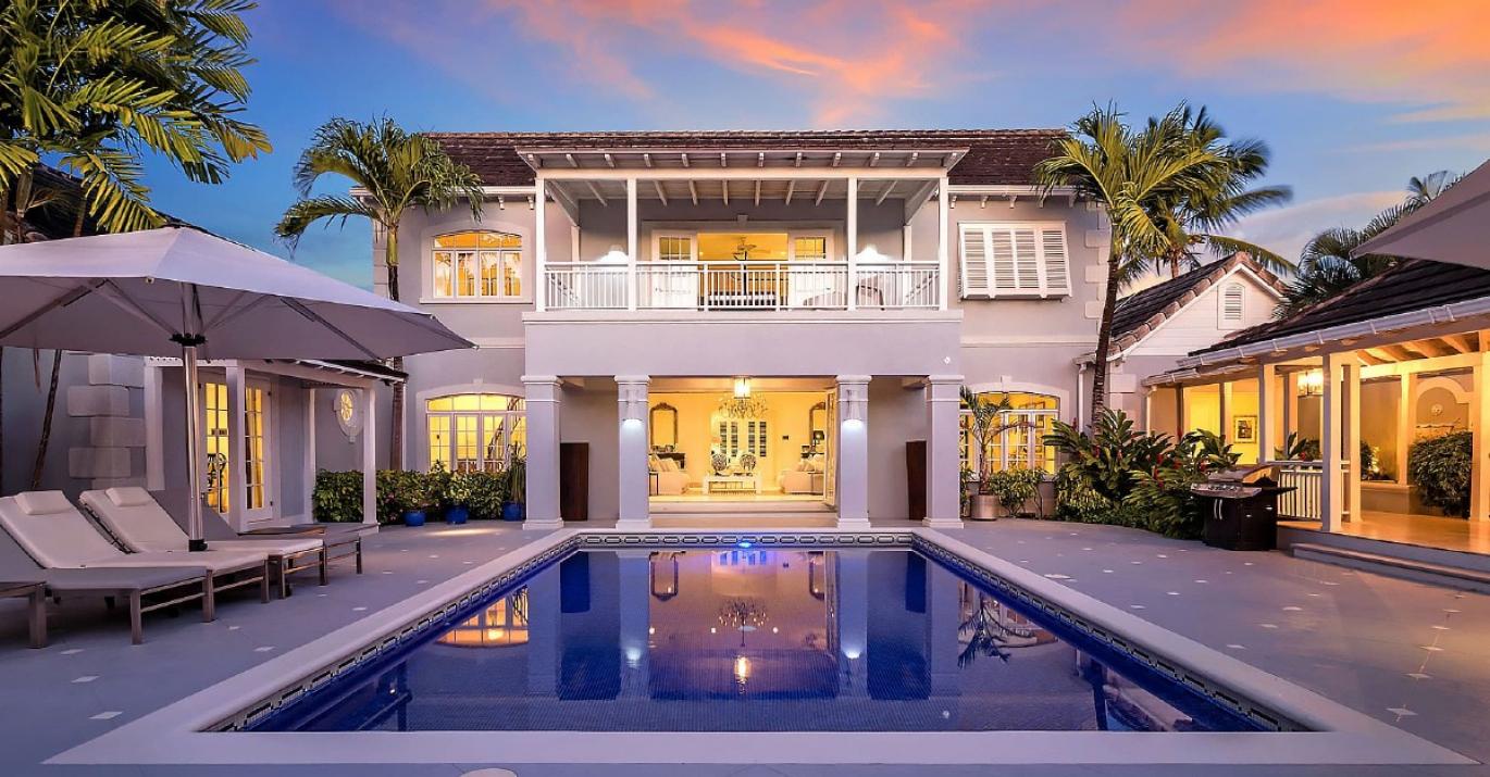 tradewinds villa twilight sunset