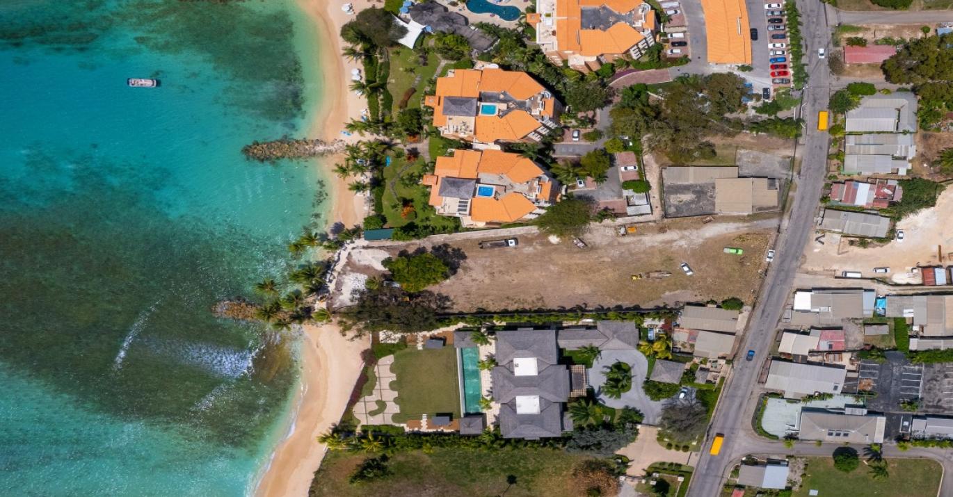 Sweet Beach villa oceanfront land for sale with approved plans Barbados