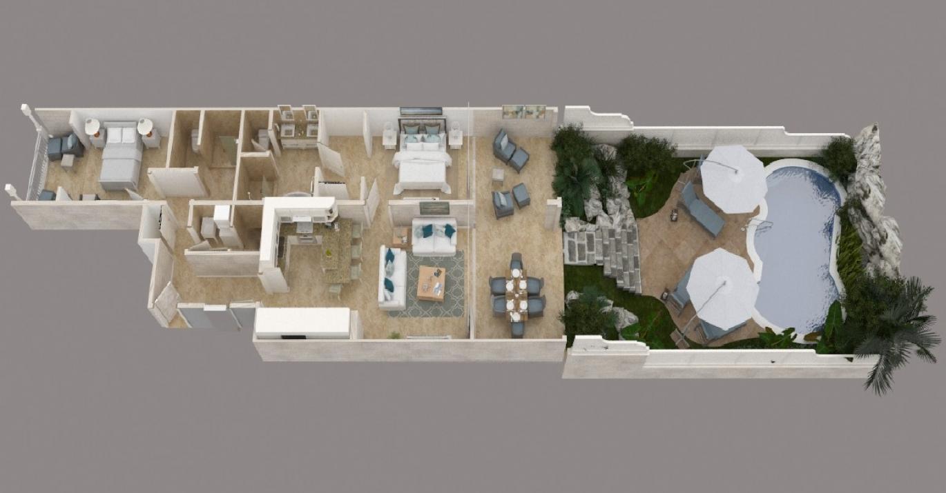 Ground Floor Mid Unit Plan