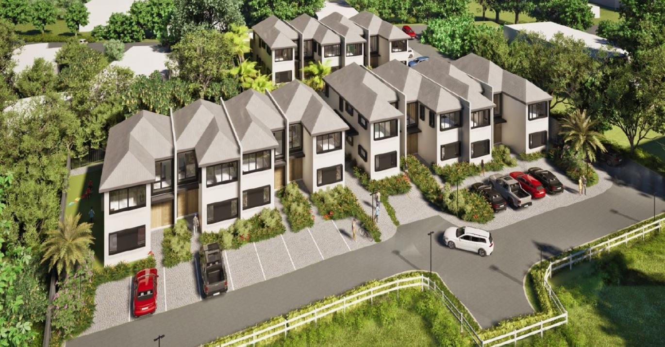 Wild Tamarind new build townhouses for sale Rockley Golf Club south coast aerial